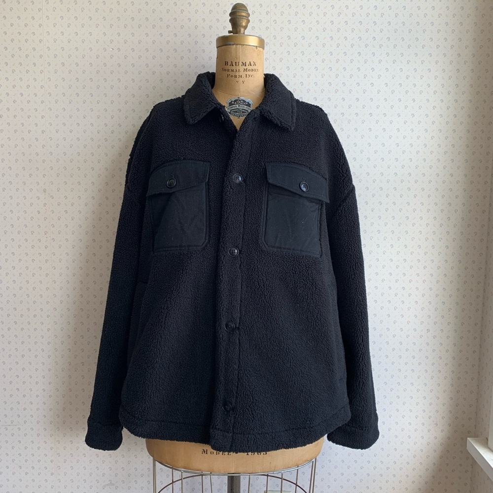 NEW! Banana Republic Fleece Shirt Jacket sz XL TP1